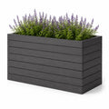 Hochbeet Pflanzkubel rechteckig 100 x 50 x 54 cm WPC schwarz