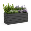 Hochbeet Pflanzkasten aus WPC rechteckig Anthrazit 150 x 50 x 54 cm