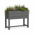 Hochbeet Pflanzkasten aus WPC rechteckig Anthrazit 100 x 40 x 80 cm