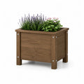 Hochbeet Pflanzkasten 60 x 60 x 60 cm aus massivem Kiefernholz quadratisch braun